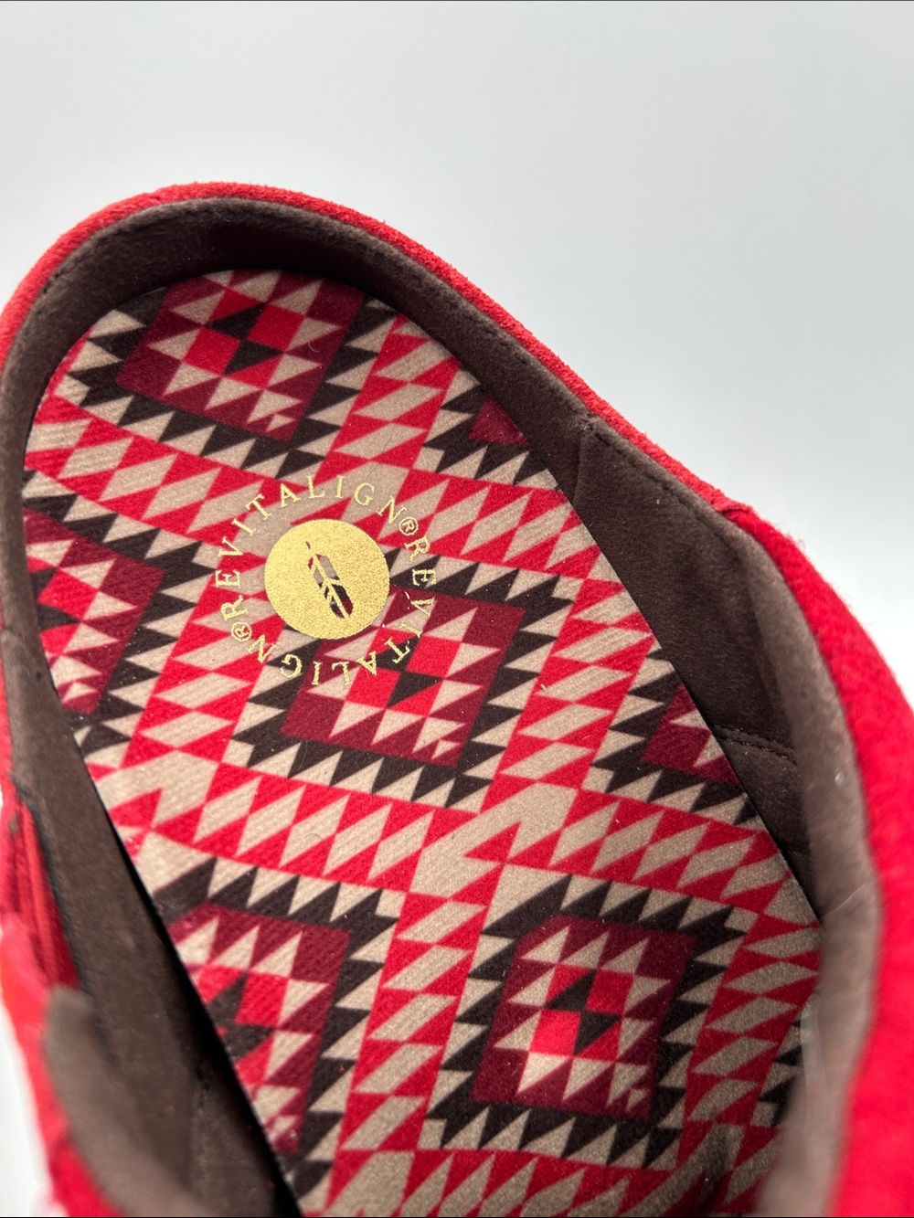 REVITALIGN (WIDE, 9D) Ashley Desert Red Suede Slip-On Clogs with Buckle Accent - Picture 11 of 16